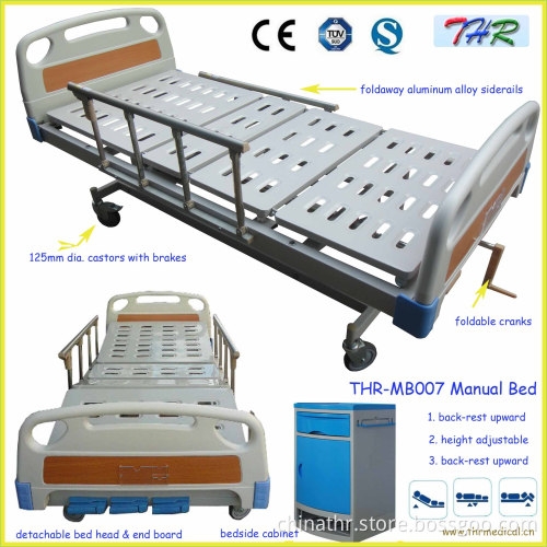CE Quality! 3-Crank Manual Hospital Bed (THR-MB007)